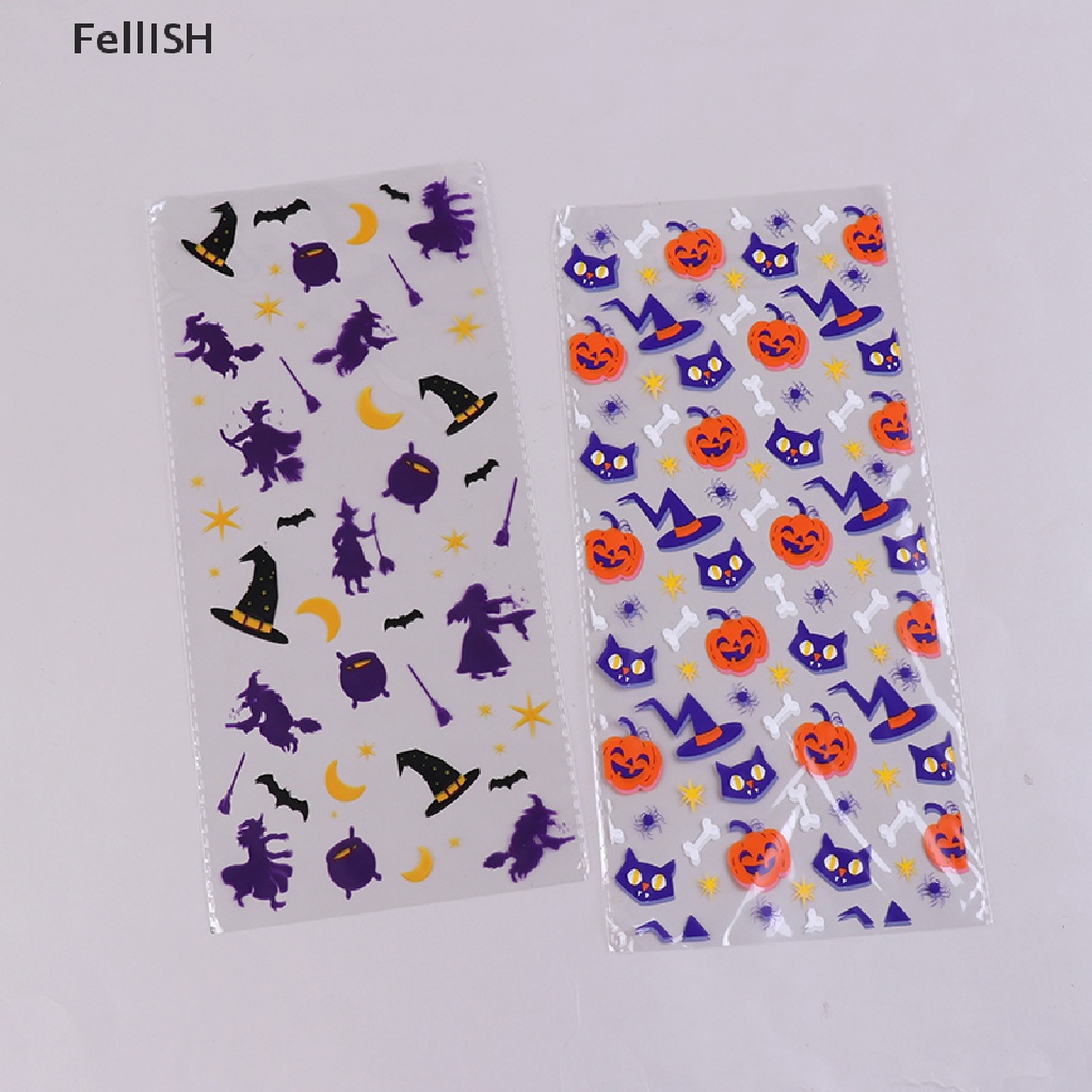 Bộ 50 Túi Nhựa Đựng Kẹo Phong Cách Halloween Cho Bé 439br