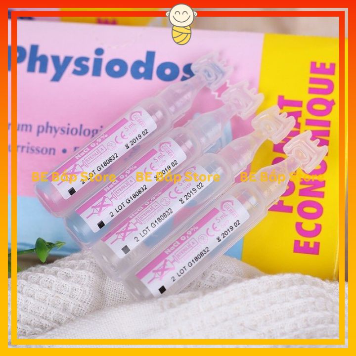 Nước Muối Sinh Lý Pháp Physiodose Hộp 40 ống x 5 ml