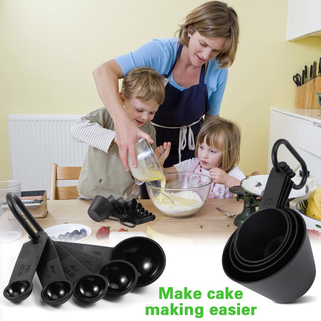 Set 9 Muỗng Đo Lường Làm Bánh Đa Năng Tiện Dụng