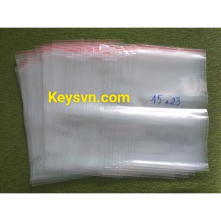 Túi zipper chỉ đỏ 15x23 ( 500gr)