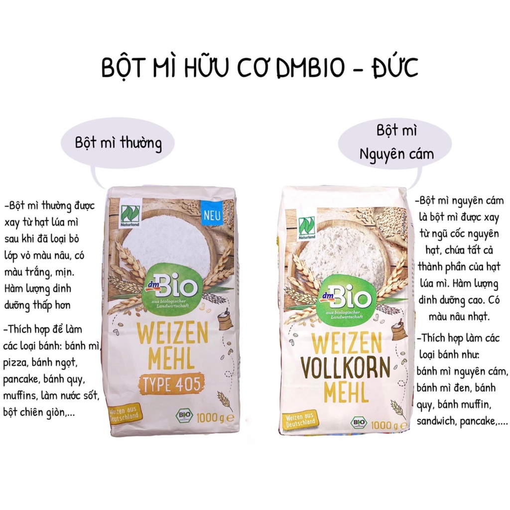 Bột mỳ hữu cơ Dm Bio - 1kg