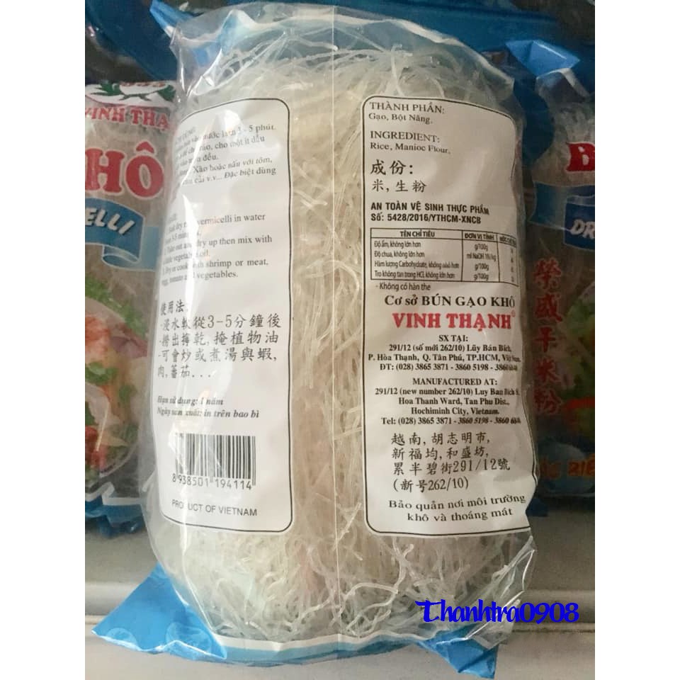 Bún khô Vinh Thạnh 555,2 gói x 250g