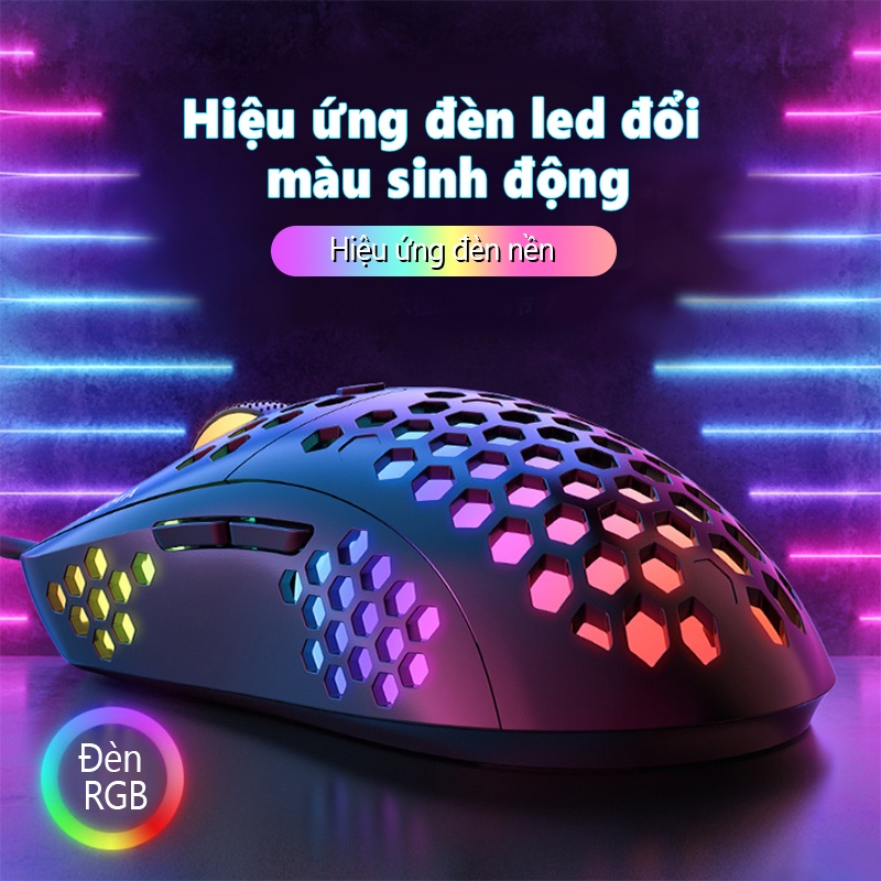 ONIKUMA CW903 Chuột Chơi Game USB Chuột Chơi Game Có Dây Chống Trượt Sáu Tốc Độ DPI Phát Sáng RGB Có Thể Điều Chỉnh