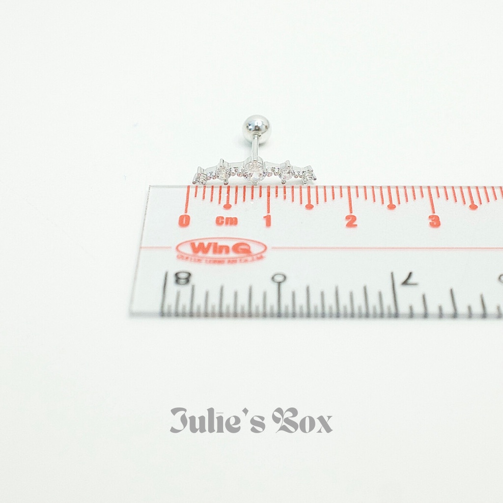 [1 Chiếc] Khuyên Tai Vành King Tai Xỏ Nam Nữ Hình Unisex Titanium Không Đen Không Ngứa Không Dị Ứng julies box