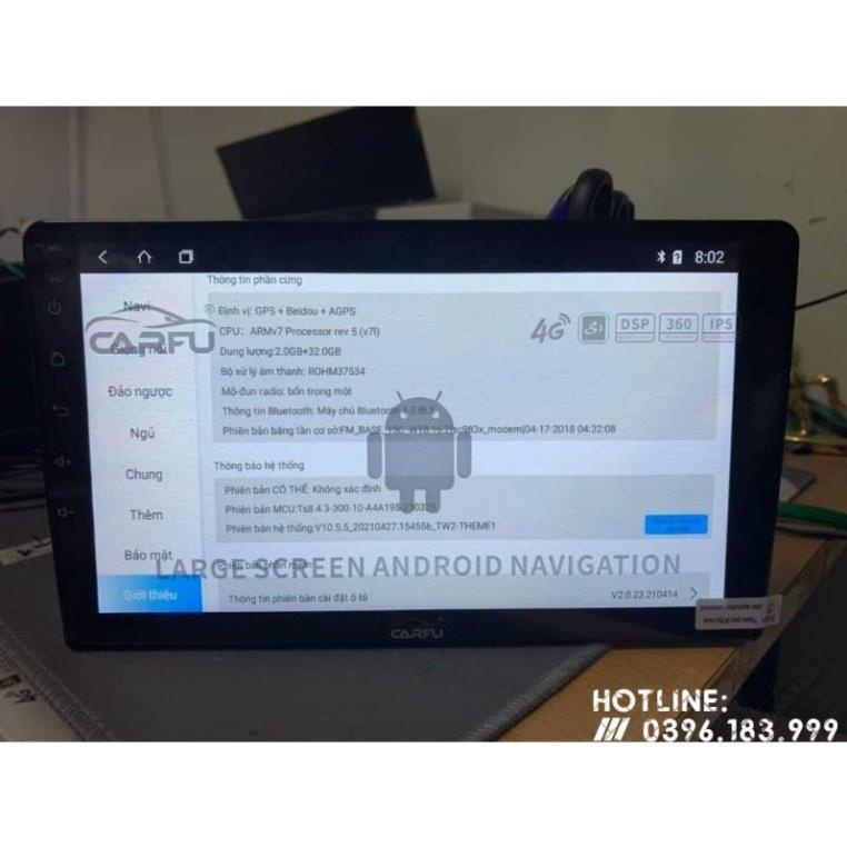 MÀN HÌNH ANDROID CARFU TS8 RAM 2GB/32GB CẮM SIM 4G FULL TÍNH NĂNG PHIÊN BẢN MỚI 2022