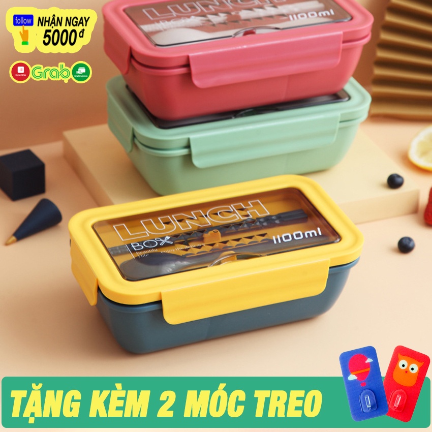 Hộp Đựng Cơm Văn Phòng, Hộp Cơm Giữ Nhiệt LUNCH BOX 1100ml – An Toàn Hợp Vệ Sinh - Dùng Được Lò Vi Sóng