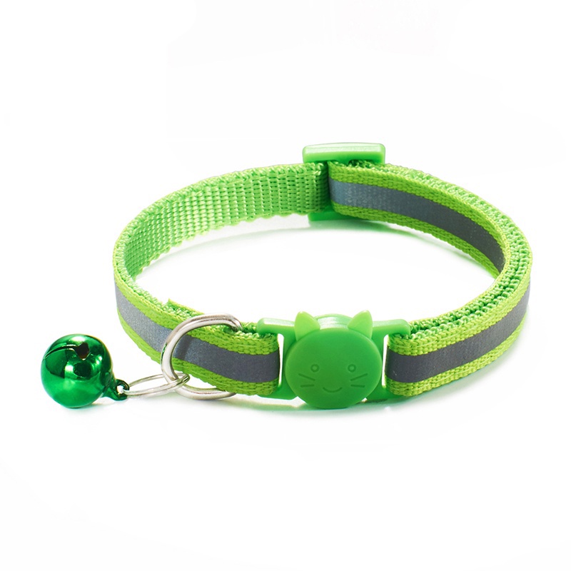 Vòng cổ phản quang dễ thương có chuông nhiều màu cho chó mèo nhỏ