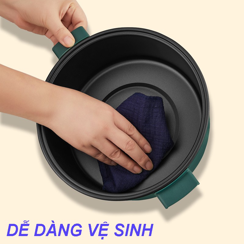 [DỄ VỆ SINH] Nồi Lẩu Điện Đế Rời Chống Dính Cao Cấp Dung Tích 3L NL06