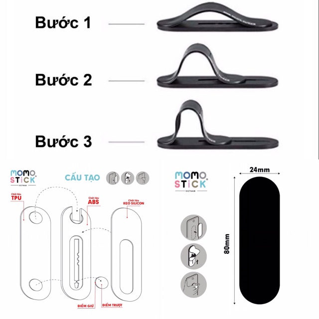Giá Đỡ ĐT Đa Năng 7 in 1 Momostick Chính Hãng_Bảo Hành Trọn Đời_móc giữ điện thoại trên xe hơi, đế đỡ điện thoại_funny | BigBuy360 - bigbuy360.vn