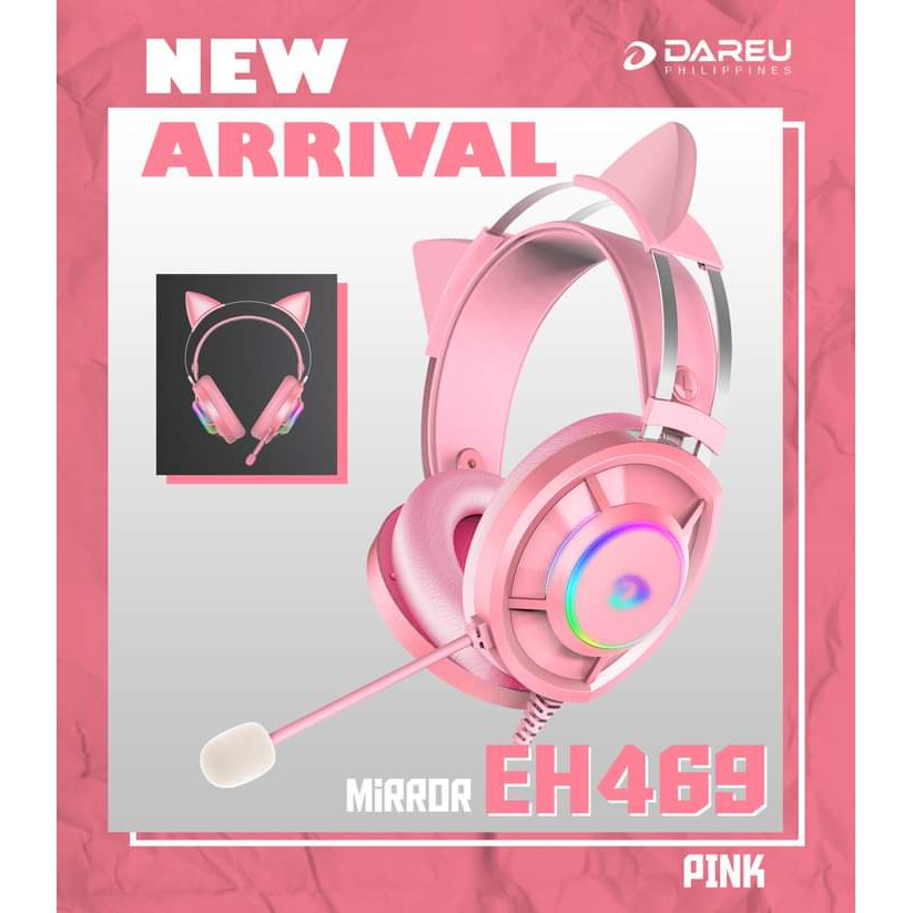 Tai nghe DAREU EH469 Pink / Black RGB 7.1 Mai Hoàng phân phối