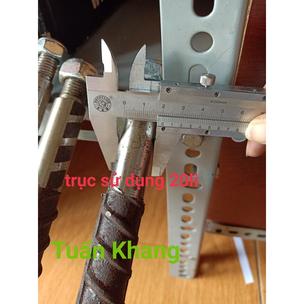 Trục xe đẩy 20li dài 80cm