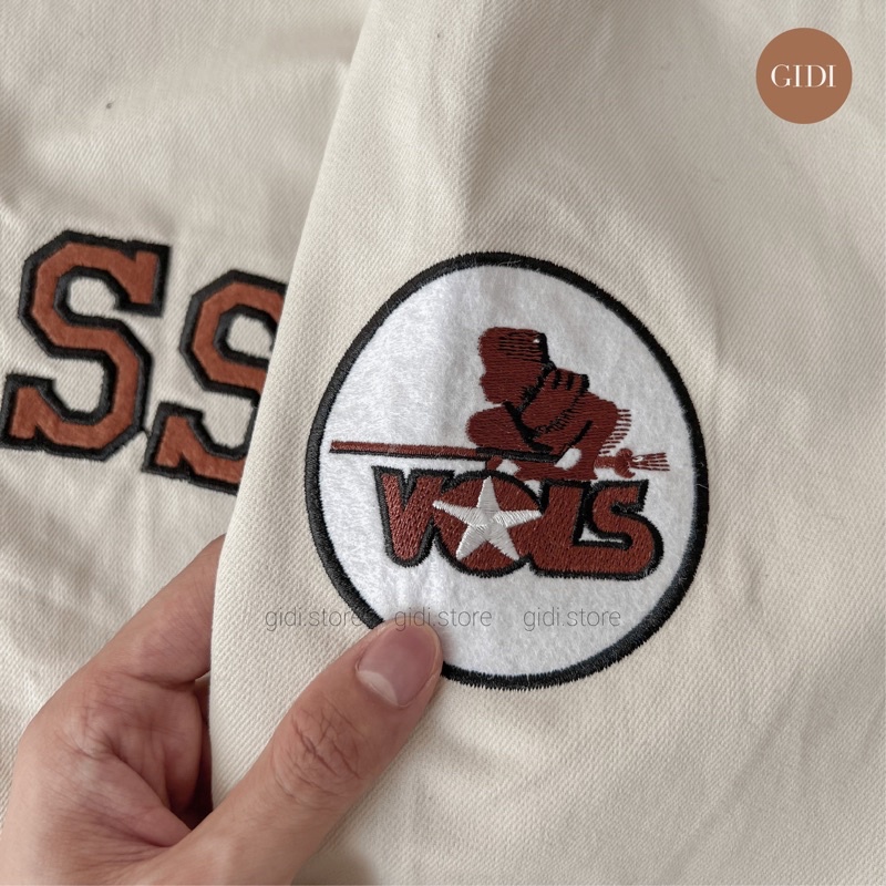 Áo Khoác bóng chày vải Kaki dày dặn nam nữ unisex OVERSIZE - BOMBER TENNESSEE Form Rộng Tay Dài Ulzzang
