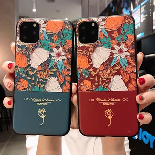 Ốp Điện Thoại Mềm Họa Tiết Hoa Dập Nổi Sang Trọng Phong Cách Âu Mỹ Cho Iphone X i11 pro Max i8 i7 i6 Plus