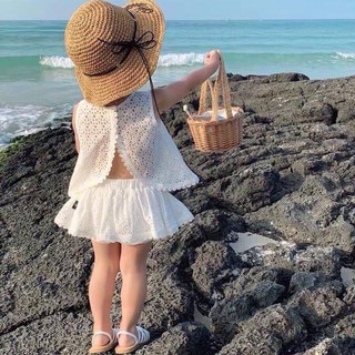 Set váy thô đục lỗ bé gái