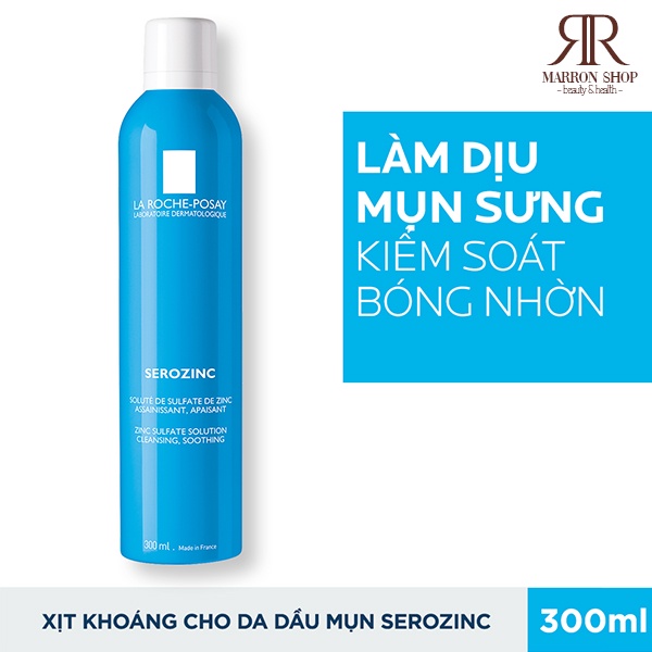 [Hàng Pháp] Xịt khoáng cho da dầu mụn La Roche-Posay Serozinc 300ml