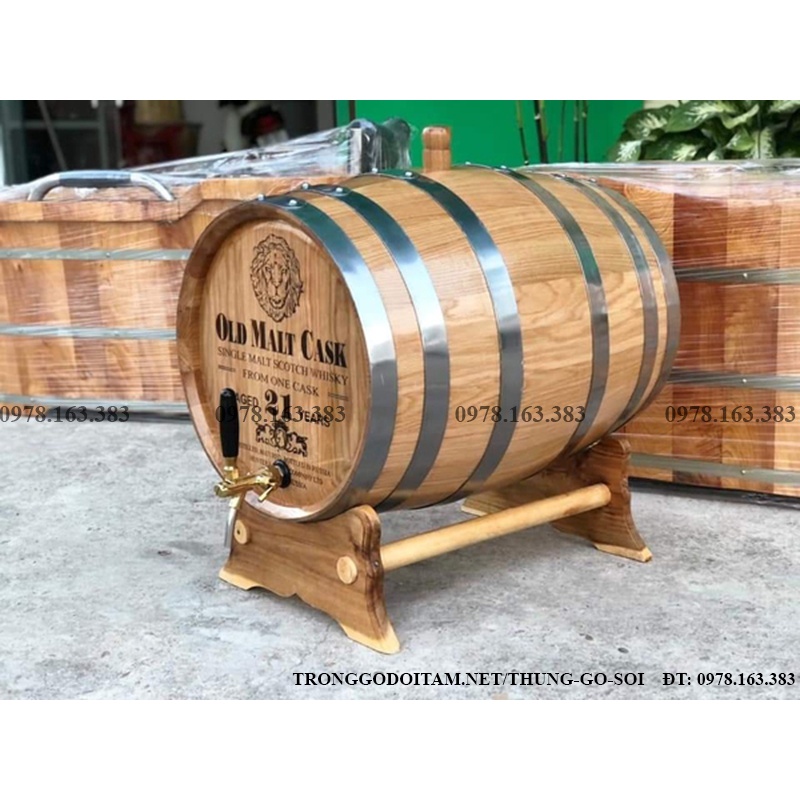 Thùng ngâm rượu gỗ sồi đỏ 50 Lít, thùng gỗ sồi ngâm rượu 50l