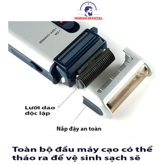 Máy cạo râu mini yandou sc-w301u nobiman nhỏ gọn cắt siêu sắc siêu bền pin - ảnh sản phẩm 3