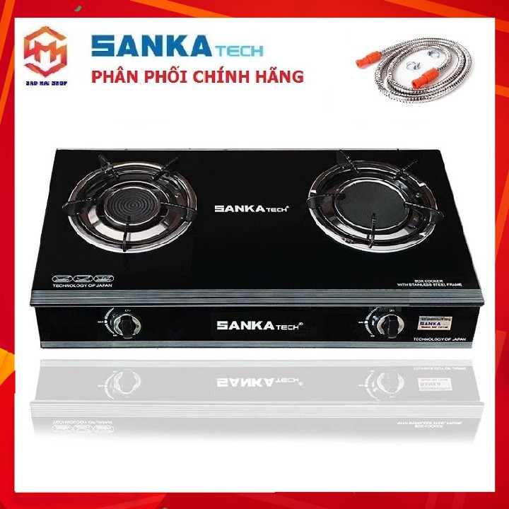 [Tặng dây ga Inox] Bếp Ga Hồng Ngoại đầu đốt đúc Gang SANKAtech SKT-721BB Siêu Tiết Kiệm Gas - Hàng chính hãng cao cấp