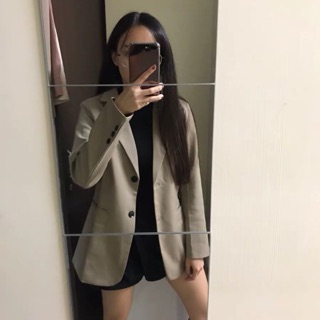 (Sẵn M L) Áo Blazer cúc tay basic