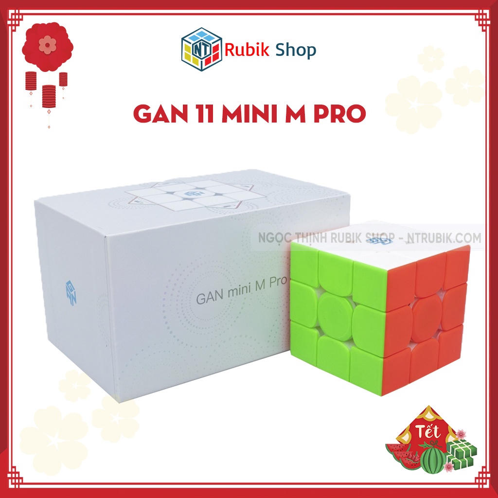 [Siêu phẩm] Rubik 3x3x3 Gan 11 Mini Pro M Stickerless 53mm hãng Gan Chính hãng (Có Nam Châm)