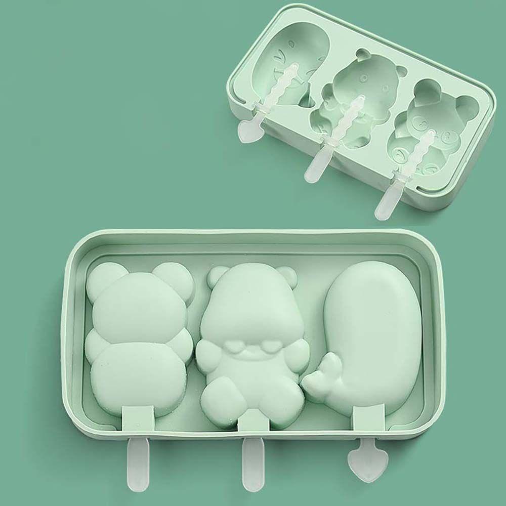 YIYU Khuôn Làm Kem Bằng Silicon Họa Tiết Hoạt Hình Dễ Thương Tiện Dụng Cho Nhà Bếp