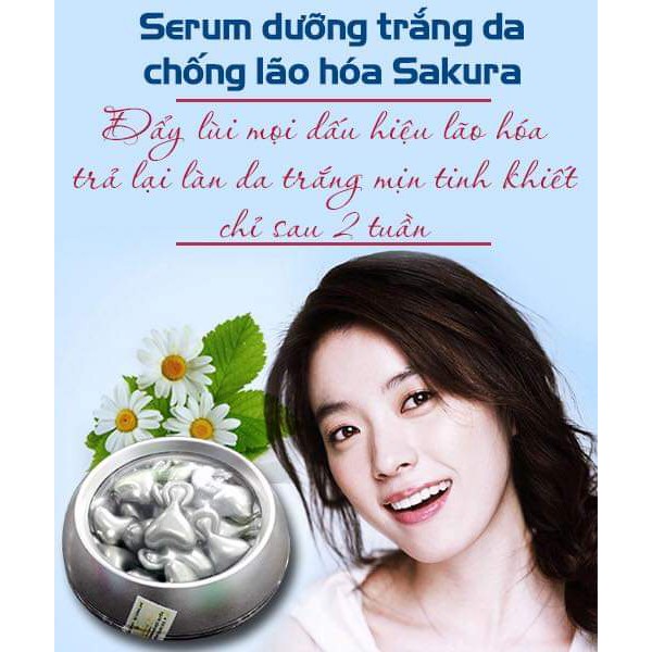 SERUM DƯỠNG TRẮNG DA CHỐNG LÃO HÓA TINH CHẤT NHAU THAI CỪU SAKURA SHEEP PLACENTA COQ10 SERUM - 4484