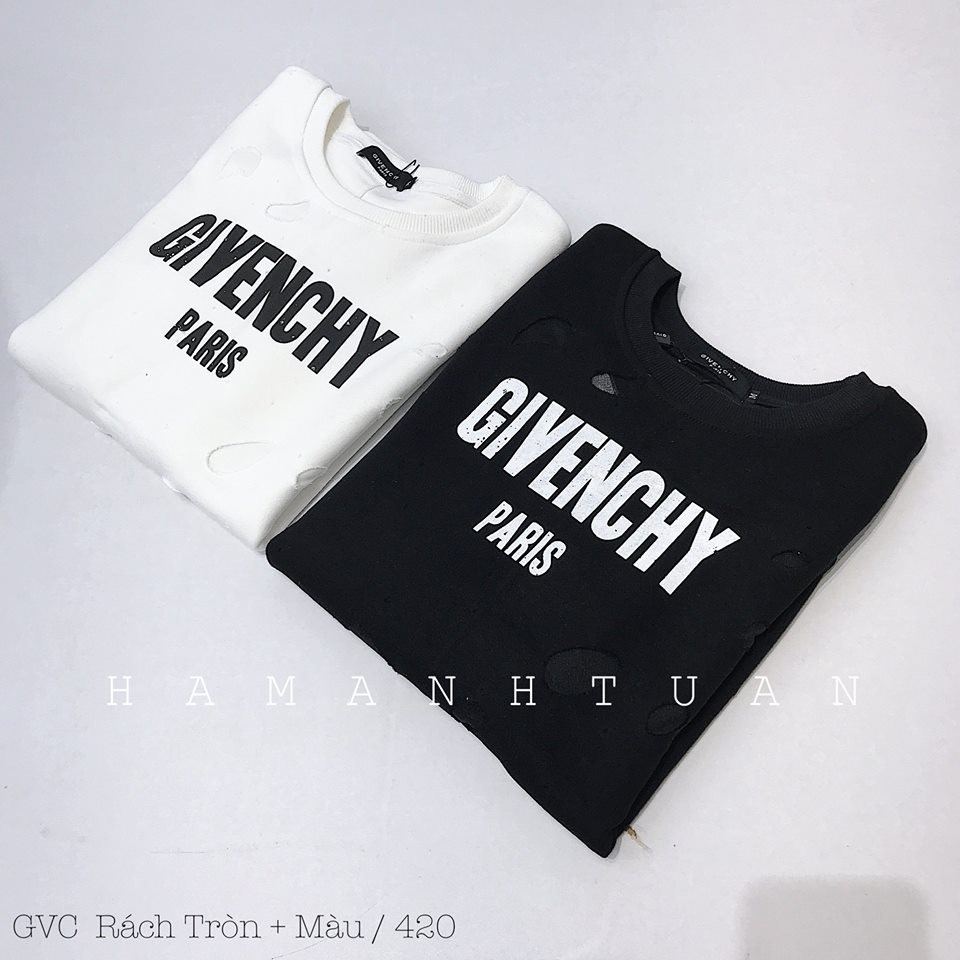 NỈ GVC RÁCH TRƠN ĐEN + TRẮNG