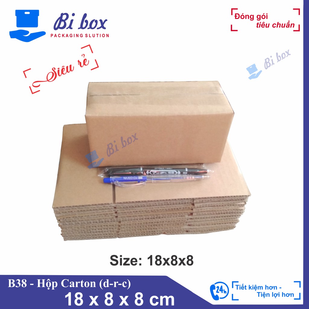 Hộp carton 18x8x8 - hộp carton giá rẻ