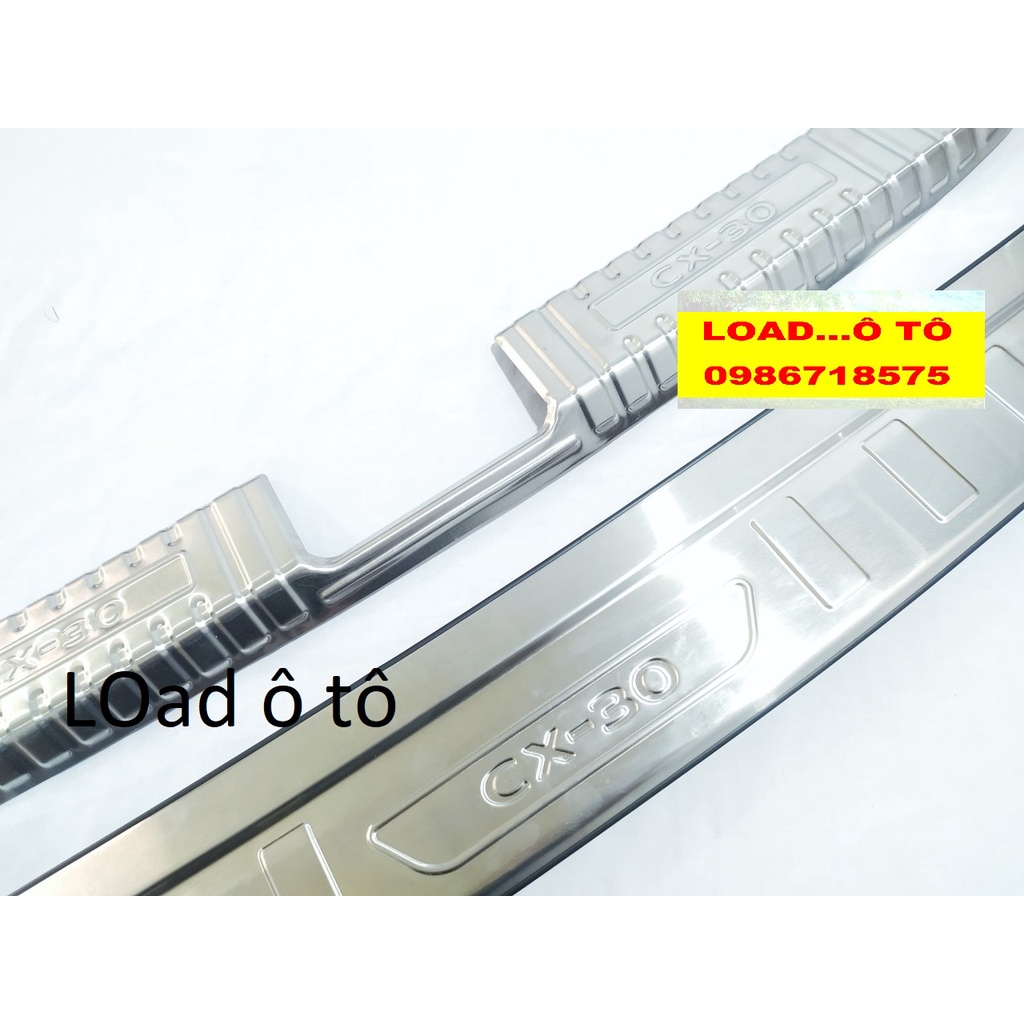 Chống Trầy Cốp Trong Ngoài Inox  Xe Mazda CX30, CX3 2021-2022 Cao Cấp Nhất Thị Trường