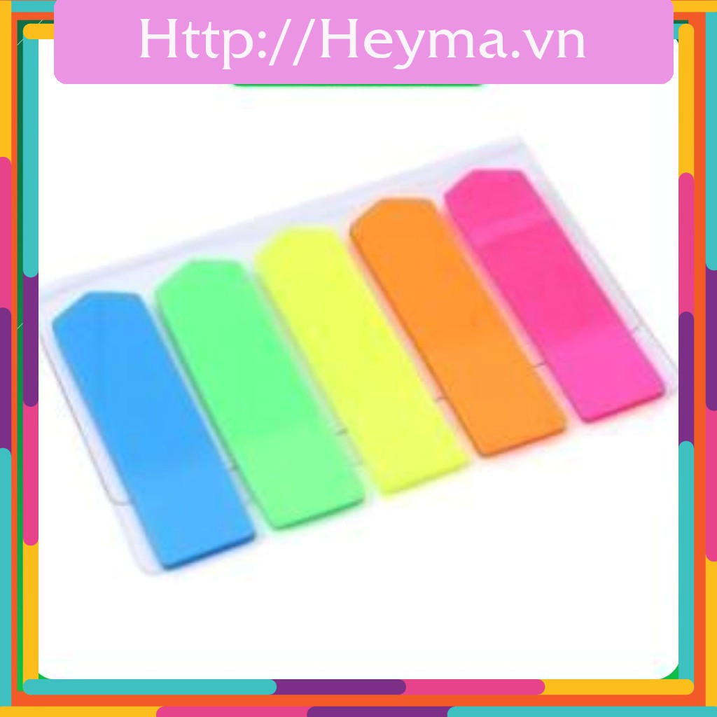Chính Hãng Giấy nhắn 5 màu nhựa pronoti 45502