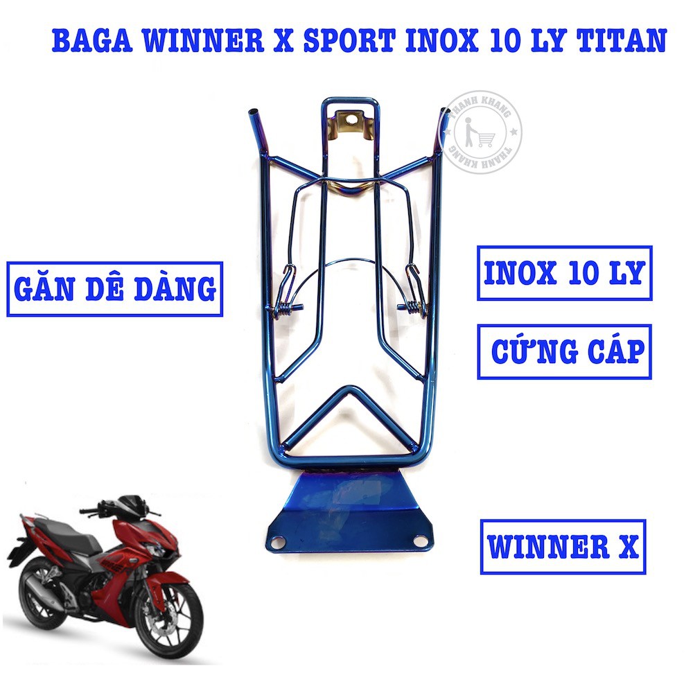Baga giữa Winner x sport inox 10ly titan thanh khang PVN83
