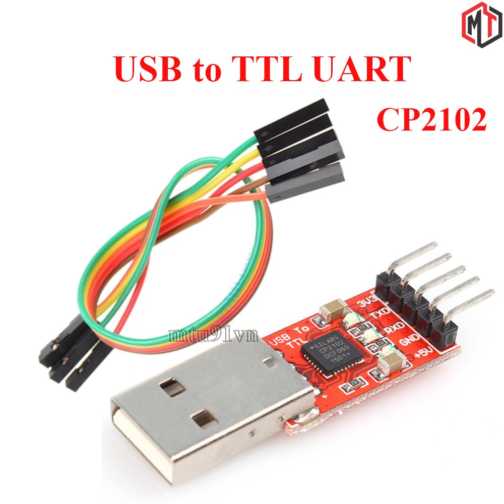 Mạch chuyển đổi USB to TTL UART CP2102 - có tặng kèm cáp kết nối