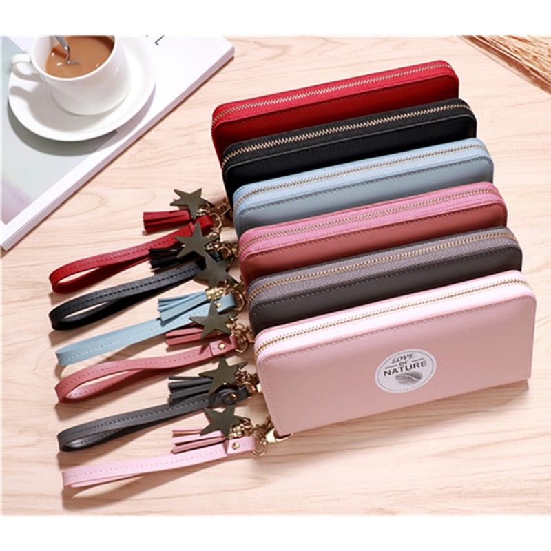 Ví nữ cầm tay dáng dài chữ Love phong cách Hàn Quốc, Ví bóp nữ nhiều ngăn, đi chơi, dự tiệc tiện dụng AA | BigBuy360 - bigbuy360.vn