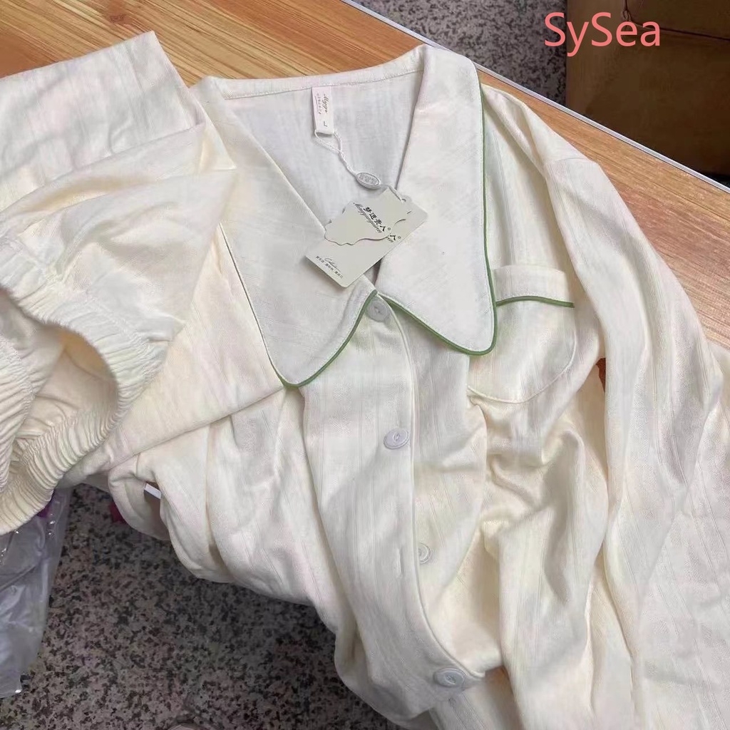 Bộ Đồ Ngủ Kiểu Pháp Thiết Kế Đơn Giản Thời Trang Mùa Thu Cho Nữ