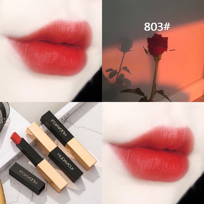 (Hàng Mới Về) Son Lì Hudamoji Chống Nước Lâu Phai 6 Màu Sắc Tùy Chọn Mờ / Matte | BigBuy360 - bigbuy360.vn