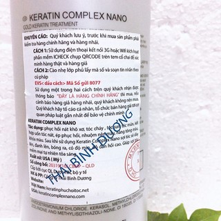 [Mỹ Phẩm Hồng Sơn] HẤP PHỤC HỒI KERATIN COMPLEX NANO 1000ML CAO CẤP