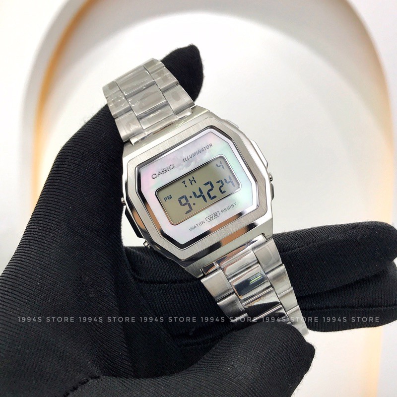 Đồng hồ nam/nữ Casio A1000D-7EF dây thép chính hãng
