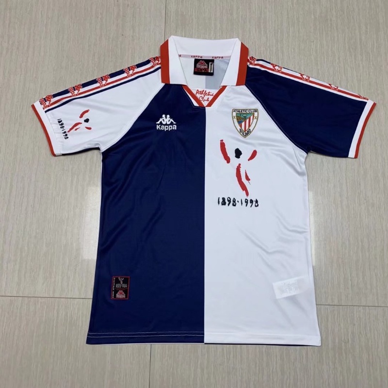 Áo Thun Đá Banh Tay Ngắn 97-98 Bilbao away S-XXL