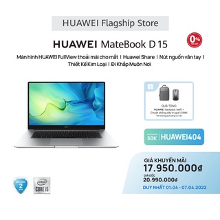 Máy Tính Xách Tay HUAWEI MateBook D 15 (8GB/512GB) | Intel® Core™ Thế Hệ Thứ 11