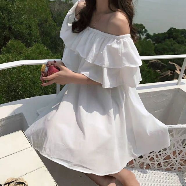 (Lẻ=sỉ) VÁY TRỄ VAI LOẠI 1 - ĐẦM BỆT VAI MẶC 2 KIỂU - Hàng sẵn tại shop