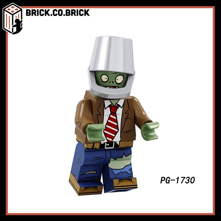 Trò Chơi Plant And Zombie Đồ Chơi Lắp Ráp Mô Hình Non LEGO và Minifigure Nhân Vật Zombie Hóa Trang Kinh Dị PG8197