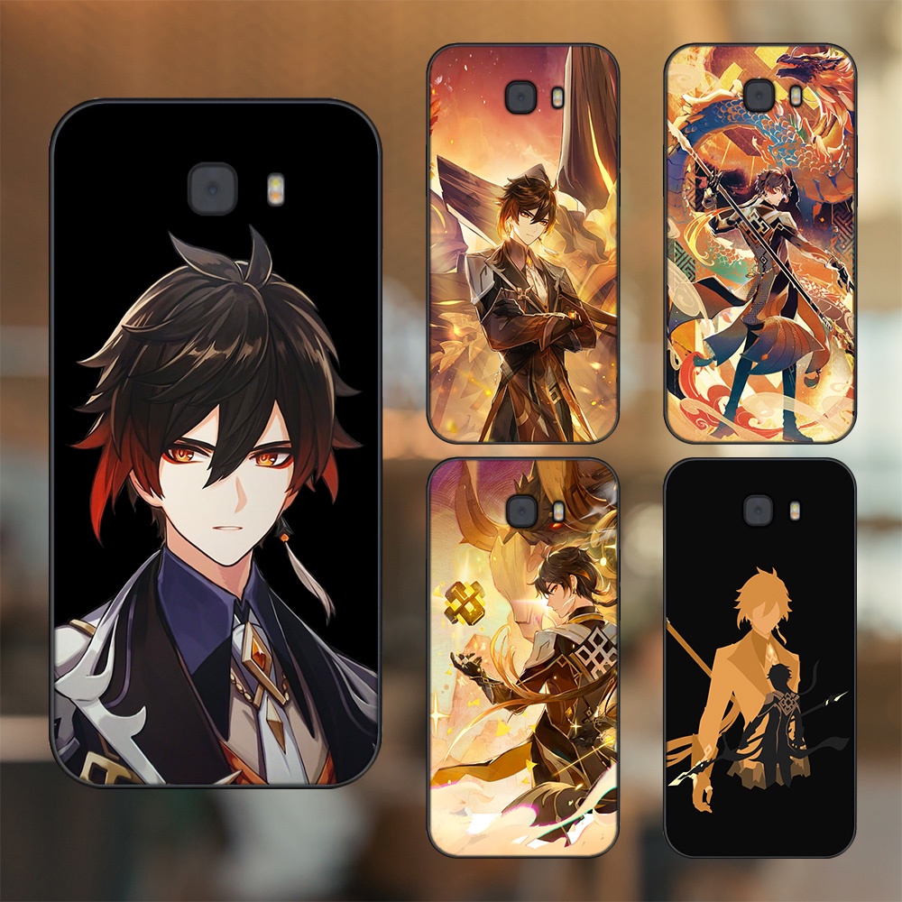 Ốp lưng Samsung C9 Pro viền đen in hình Zhongli Genshin Impact