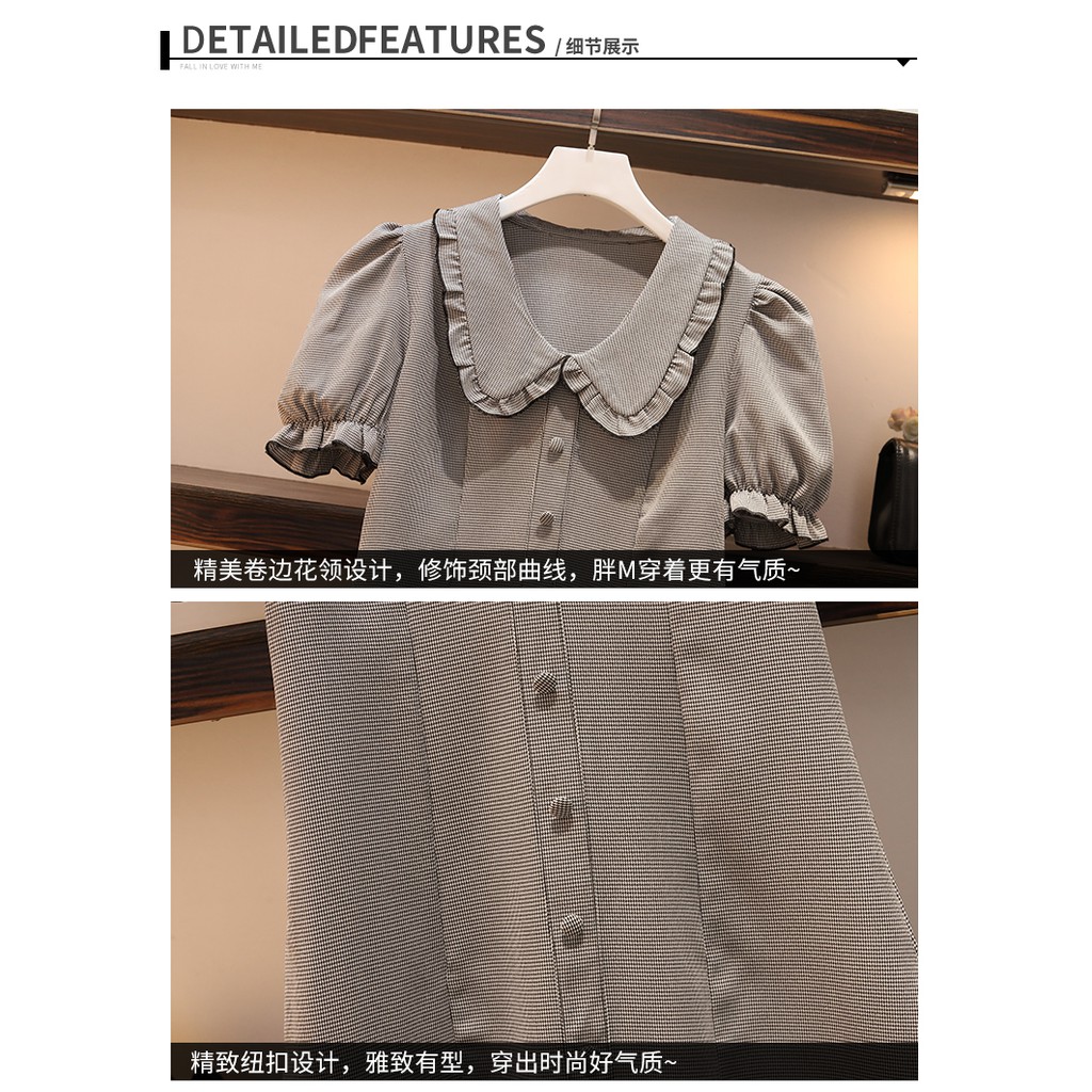 🌸Hàng Order🌸 Váy Bigsize Cổ Bèo Tay Bồng Đính Cúc Dọc Trẻ Trung Năng Động 🌸Hàng Quảng Châu | BigBuy360 - bigbuy360.vn