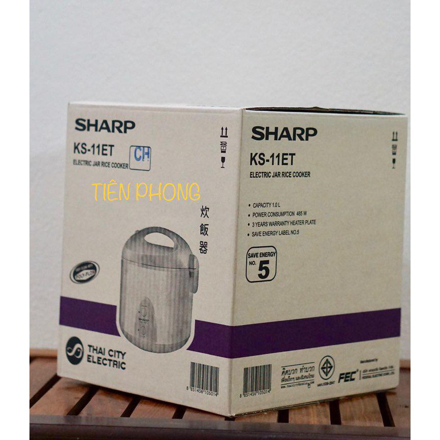 [Mã ELHADEV giảm 4% đơn 300K] Nồi cơm điện Sharp 1.0L KS-11ET