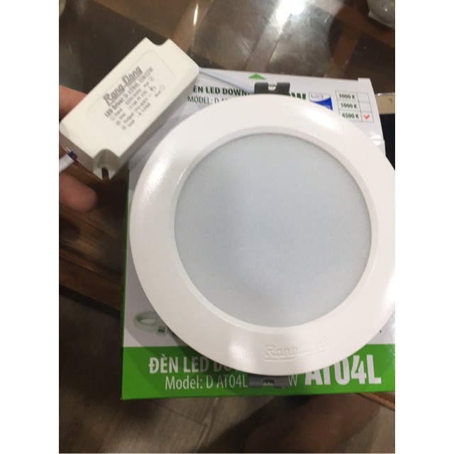 [Siêu Rẻ] - Đèn Led âm trần downlight Rạng Đông 12w Ánh Sáng Trắng - AT04L 110/12W