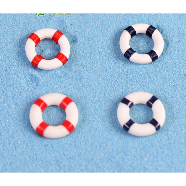 Mô hình phao cứu hộ 2cm cm trang trí tiểu cảnh biển