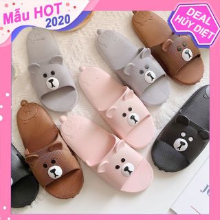 Dép Gấu Nhựa Nữ 3Fashion Đi Trong Nhà Nhựa Nguyên Khối Bền Đẹp Stye Hàn Quốc - 3192