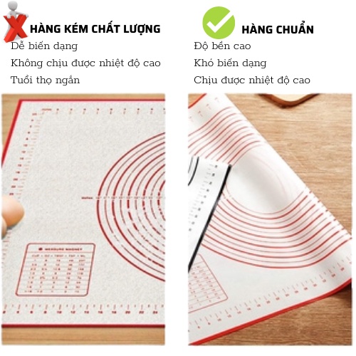 Thảm chống dính silicon chuyên dụng làm bánh màu trắng