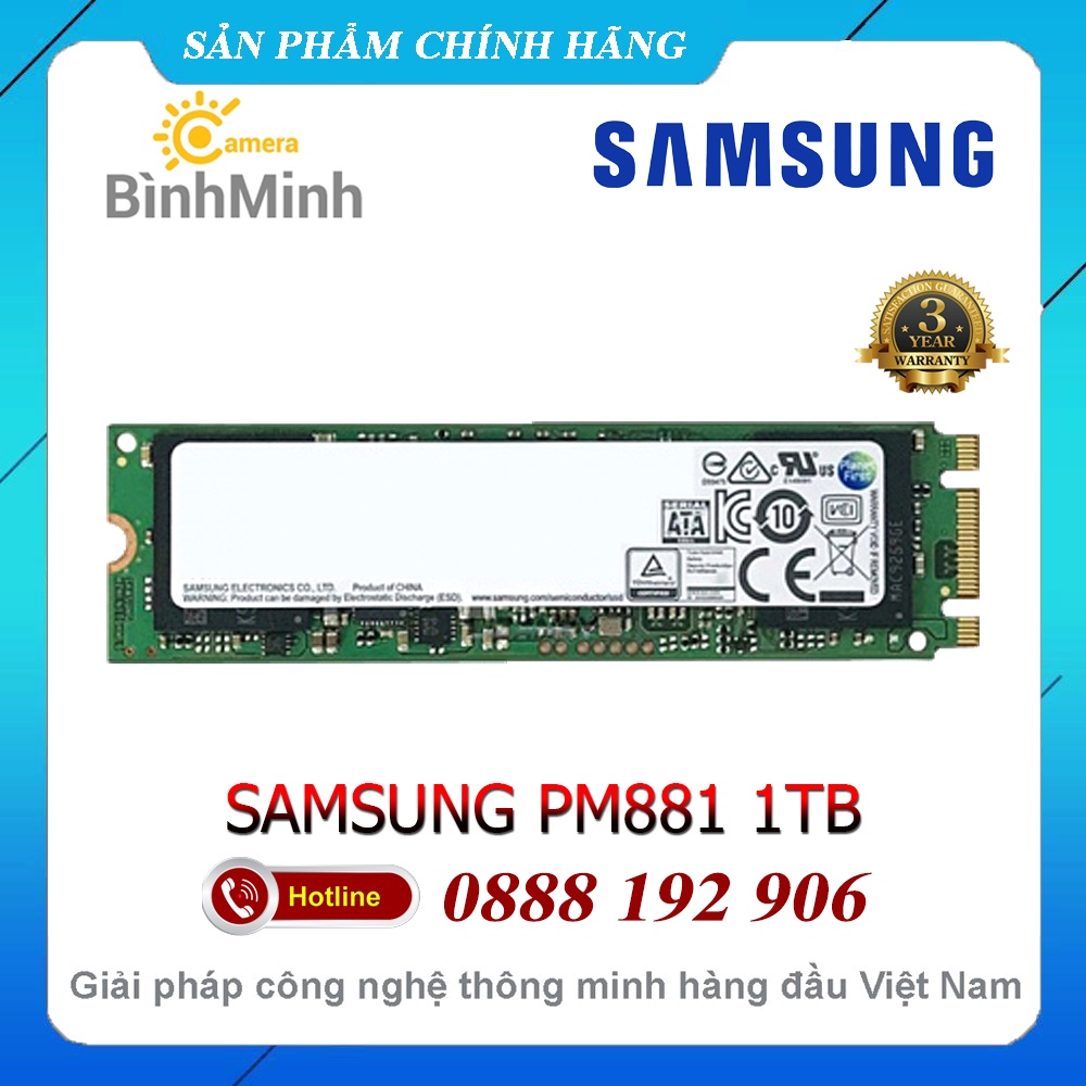 Ổ Cứng SSD 256GB 512GB Samsung PM881 M2 SATA III 2280 - BH 3 Năm