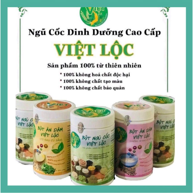 6 hộp tự chọn ngũ cốc, bột ăn dặm việt lộc❤️freeship ❤️chính hãng, an toàn❤️ tốt cho mẹ,  khỏe cho con, hộp 500g